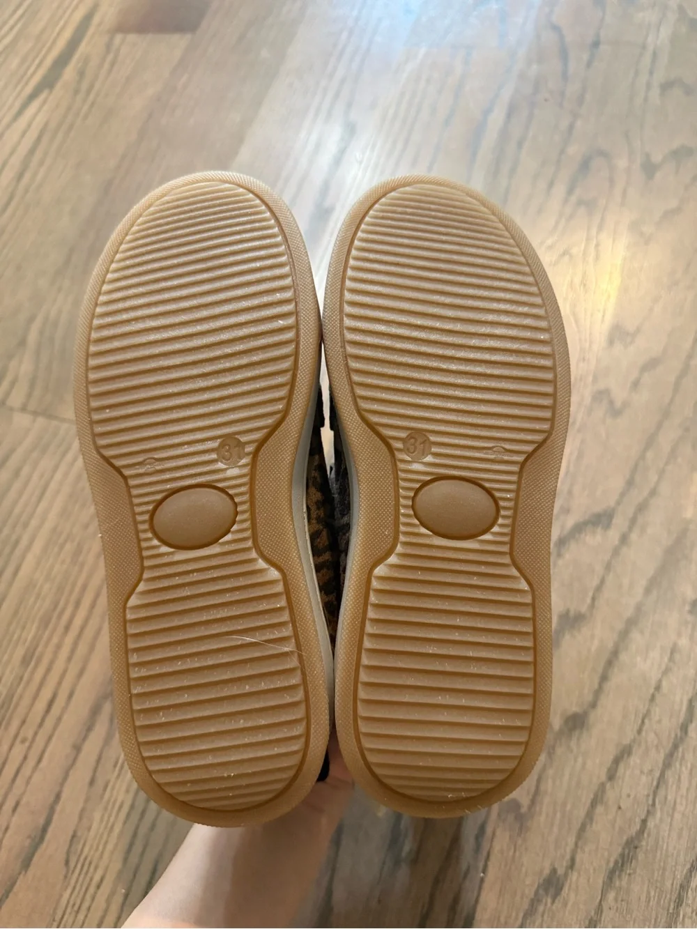 Angulus Kids Leopard Print Velcro Sneakers - Brown
